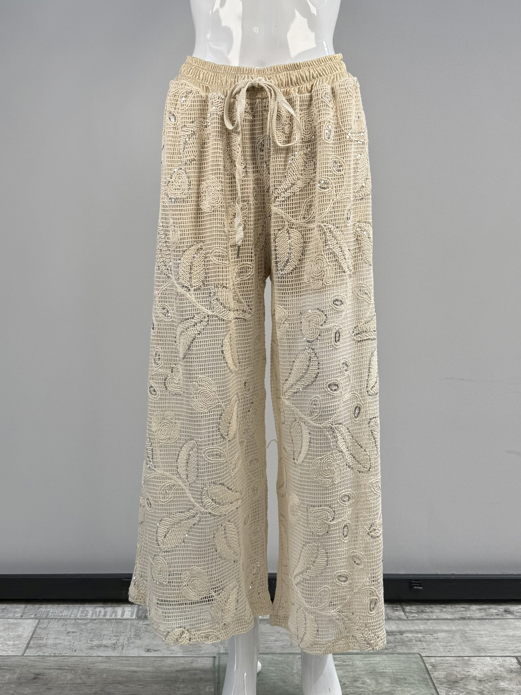Wholesaler SILVIA - Wide-leg mesh pants