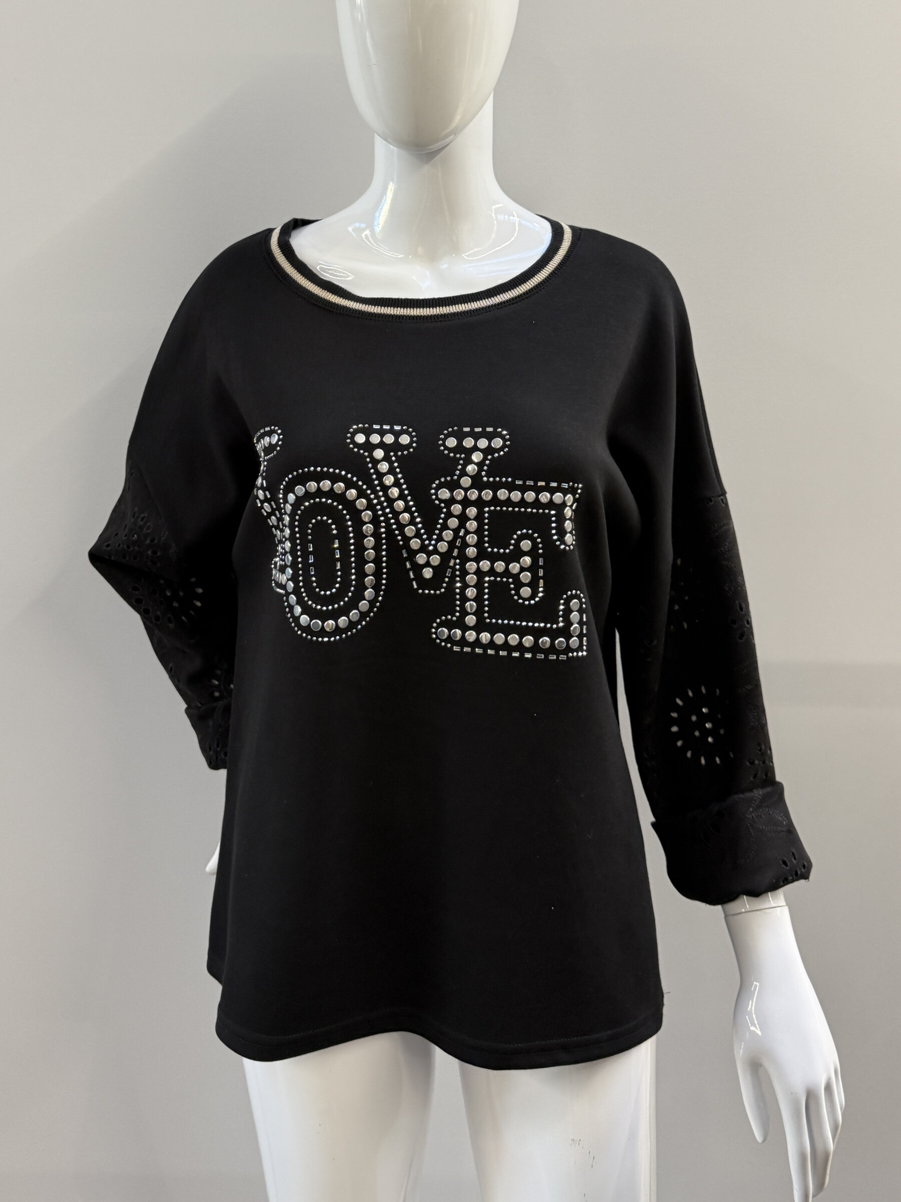 Mayorista SILVIA - suéter con estampado love y diamantes