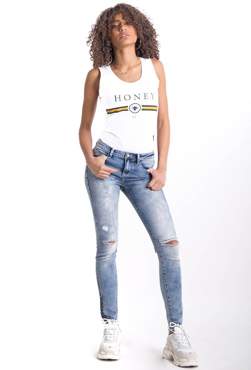Wholesaler Sixth June Paris - Bodysuit Honey with white band