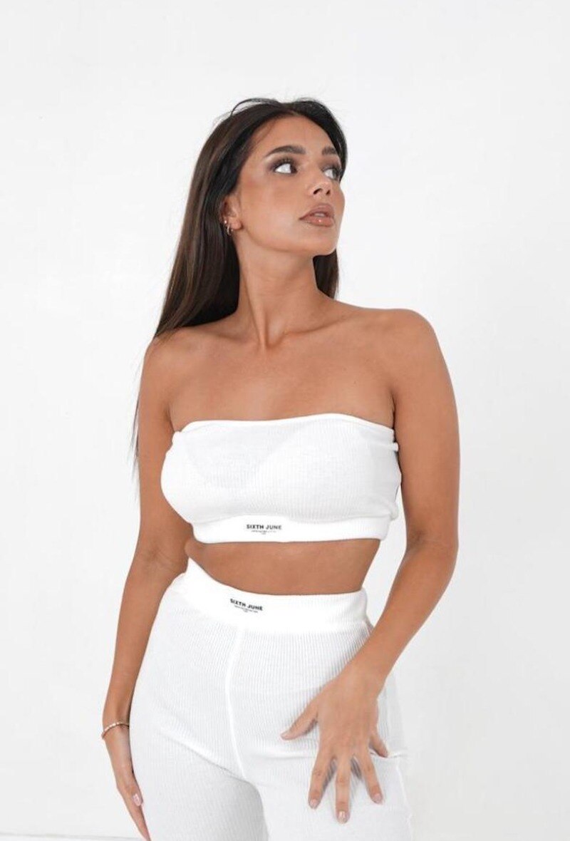 Wholesaler Sixth June Paris - White ribbed strapless bra