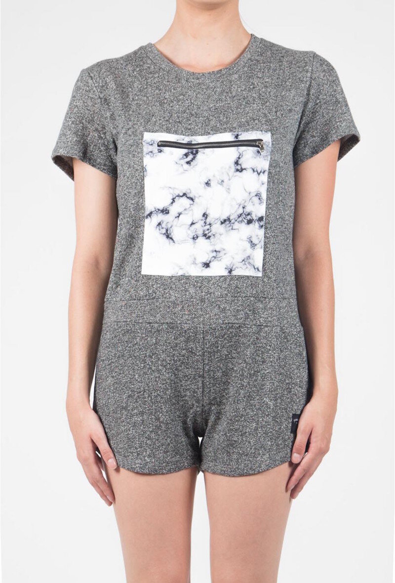 Wholesaler Sixth June Paris - Combinaison short Sixth June gris marbre 785AK