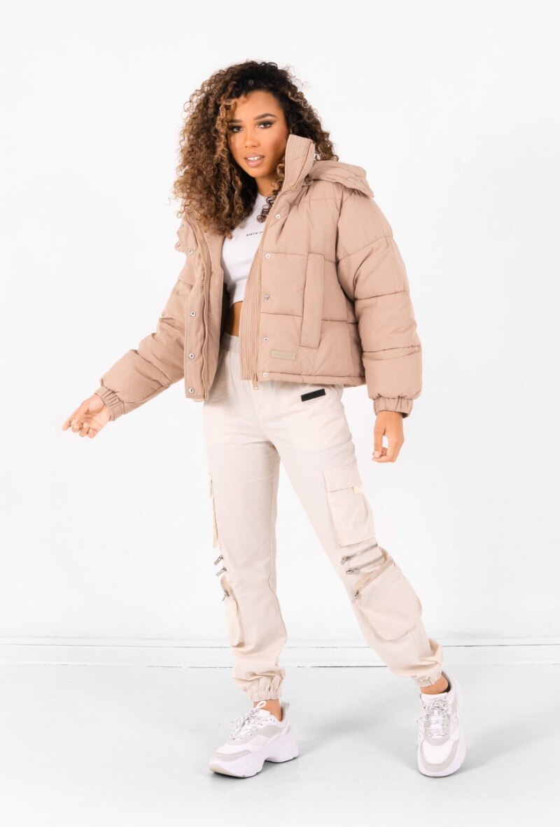 Wholesaler Sixth June Paris - Short oversized beige puffer jacket