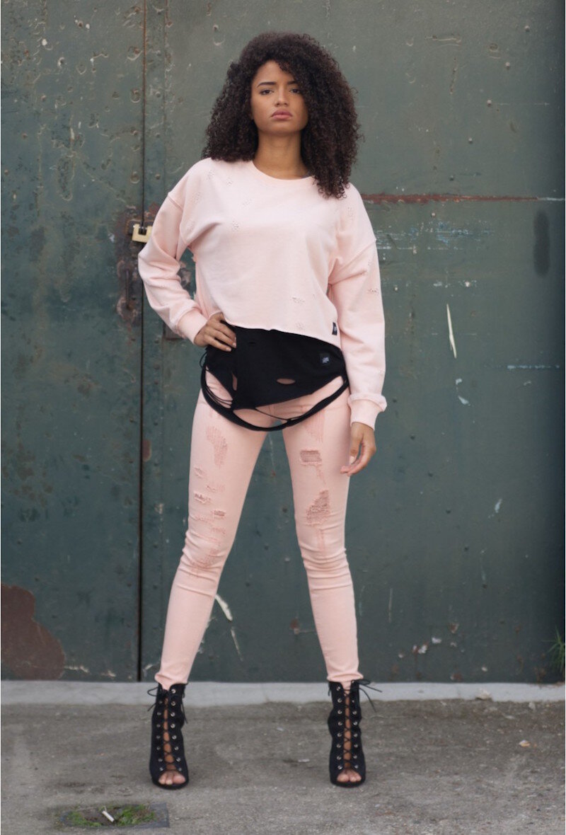 Wholesaler Sixth June Paris - Jean destroyed Sixth June Woman pink