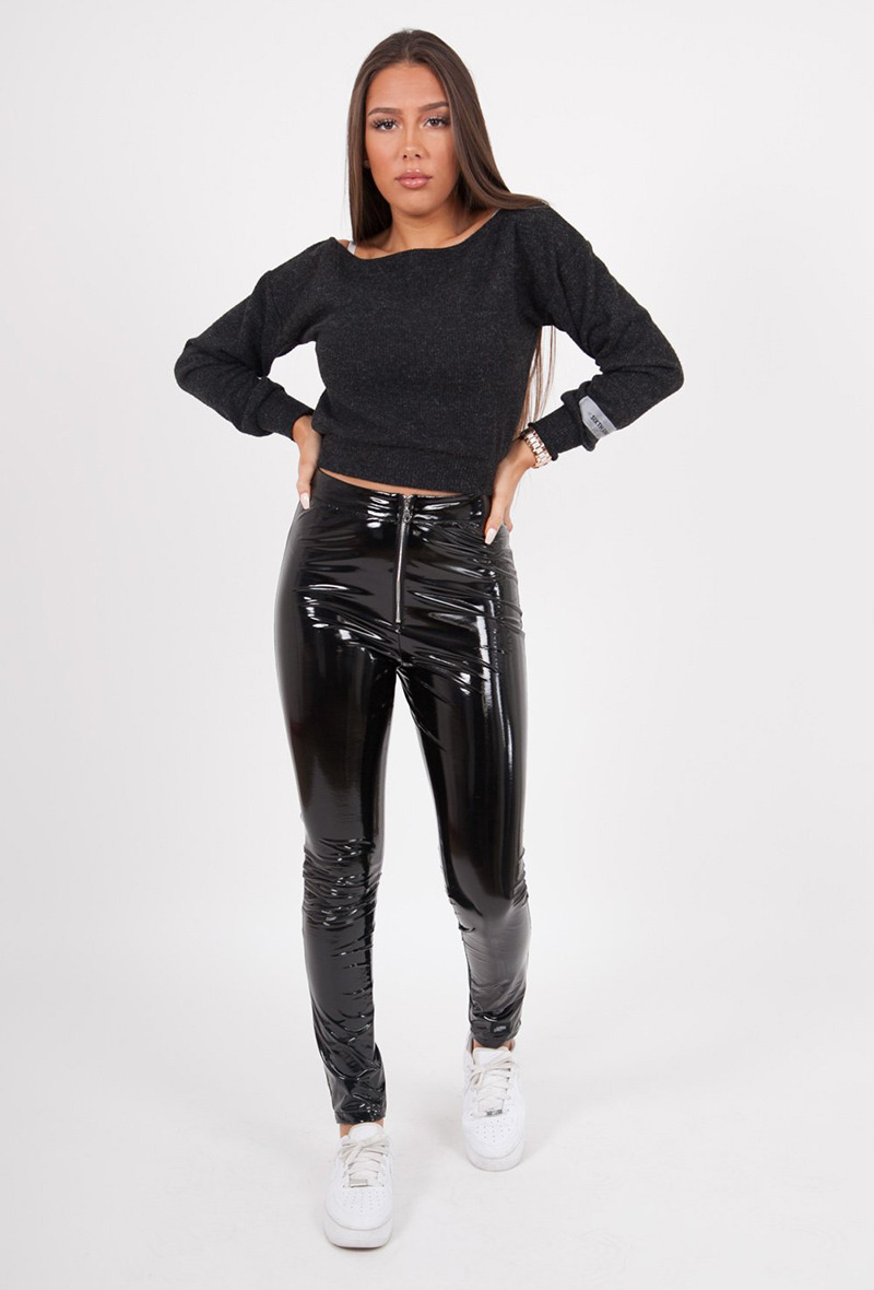 Wholesaler Sixth June Paris - Large black wide collar sweatshirt