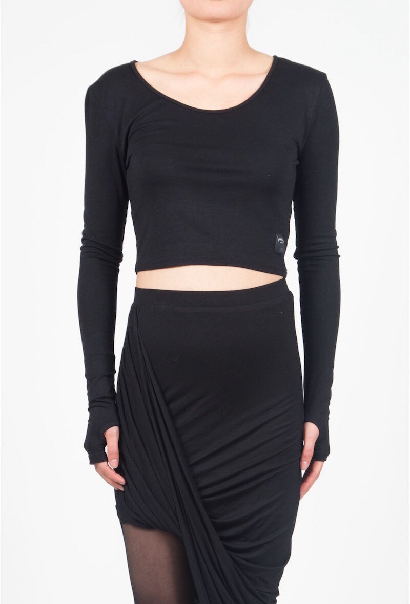 Wholesaler Sixth June Paris - Crop top Sixth June Parisiennes noir 764VT