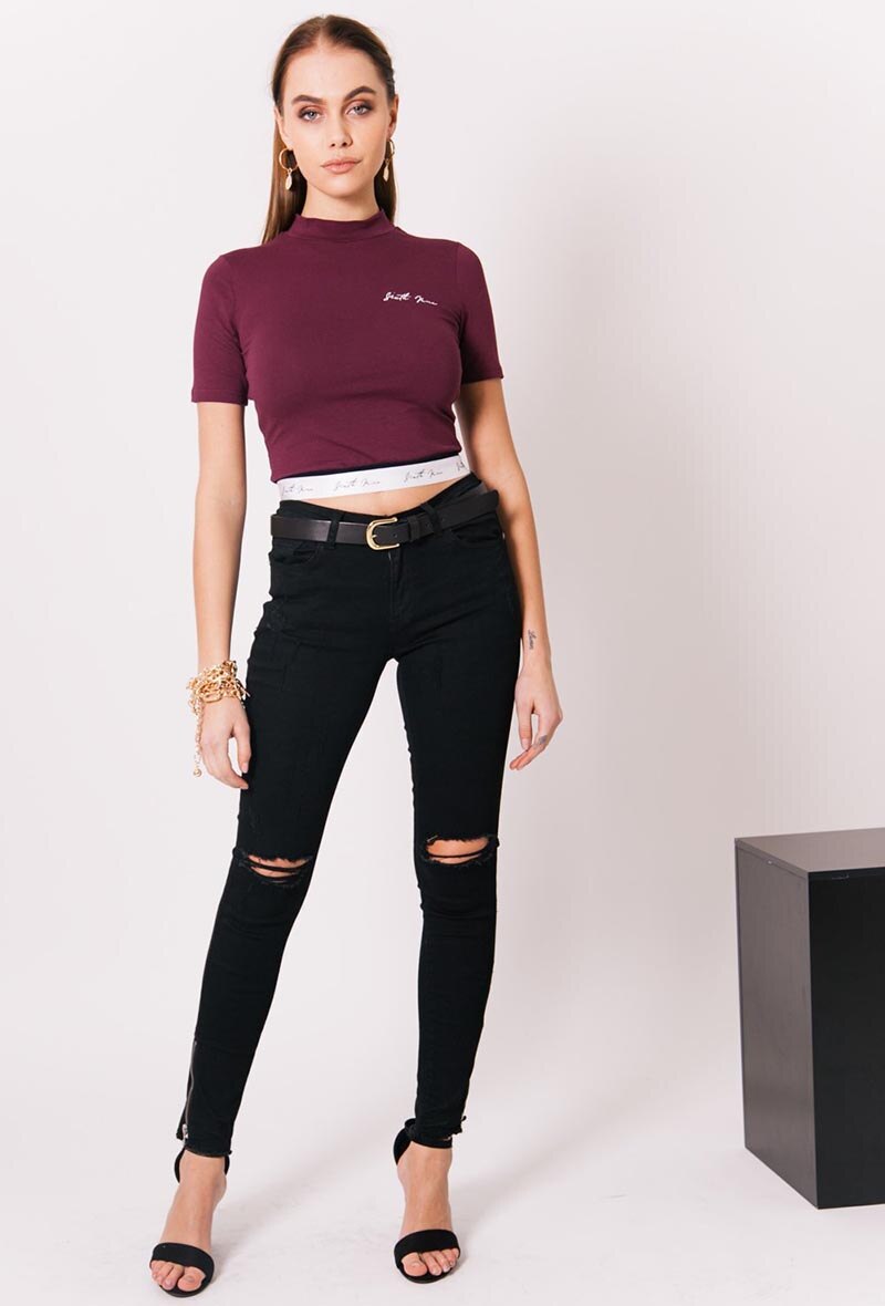 Wholesaler Sixth June Paris - Red signature logo band T-shirt