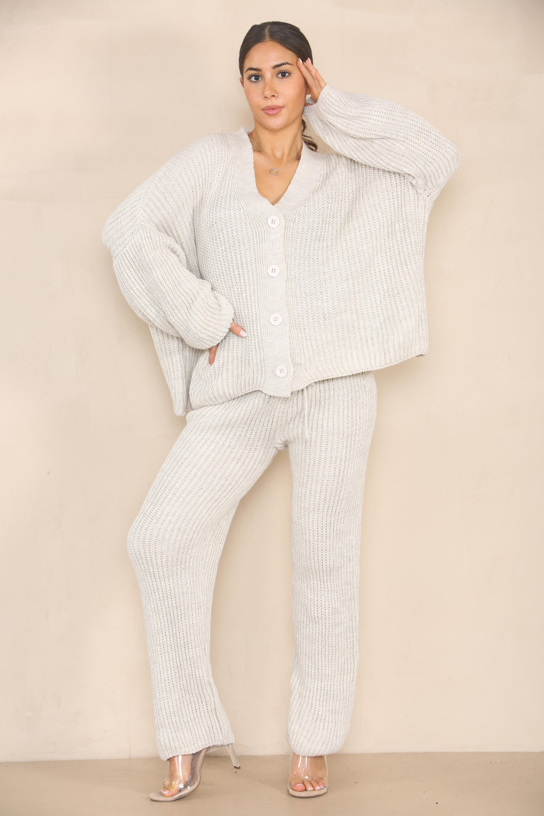 Wholesaler SK MODE - Knit wool set buttoned trendy ENLAB