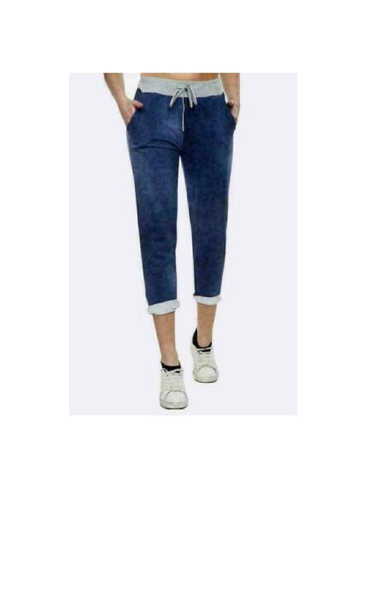 Wholesaler SK MODE - Women’s Pantaloon Fabric Denim style jogging pants Pattern PLAIN -PYJ2