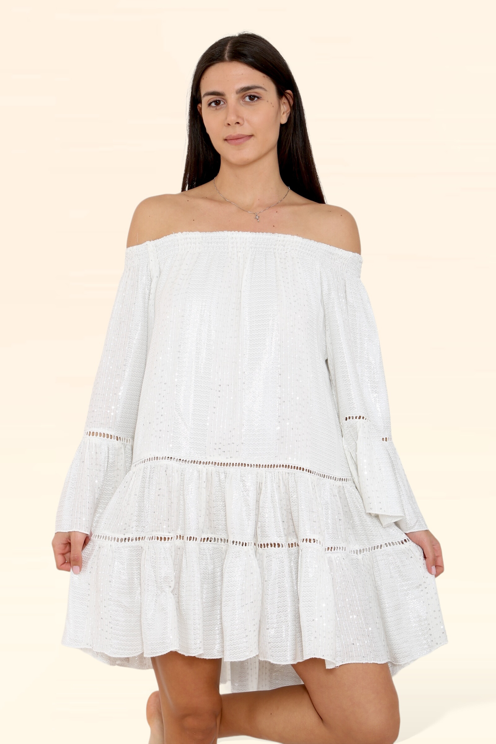 Wholesaler SK MODE - Subtile Subtle Subtile Subtile Sleeveless Sleeveless Short Dress Long sleeve