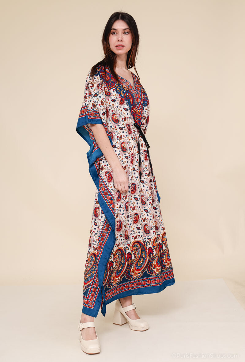 Wholesaler SK MODE - Long caftan dress symbol oriental feather