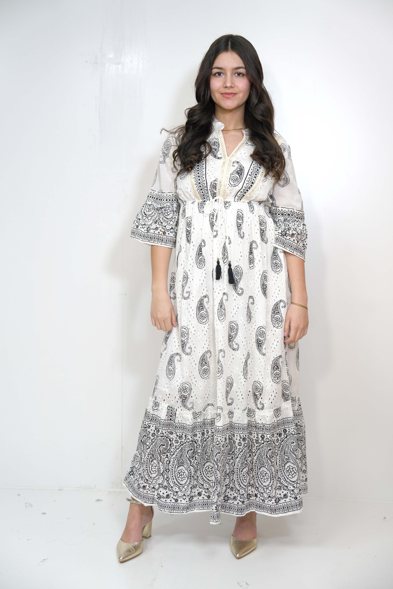 Wholesaler SK MODE - "Maysa" dress - craft elegance in 100% cotton