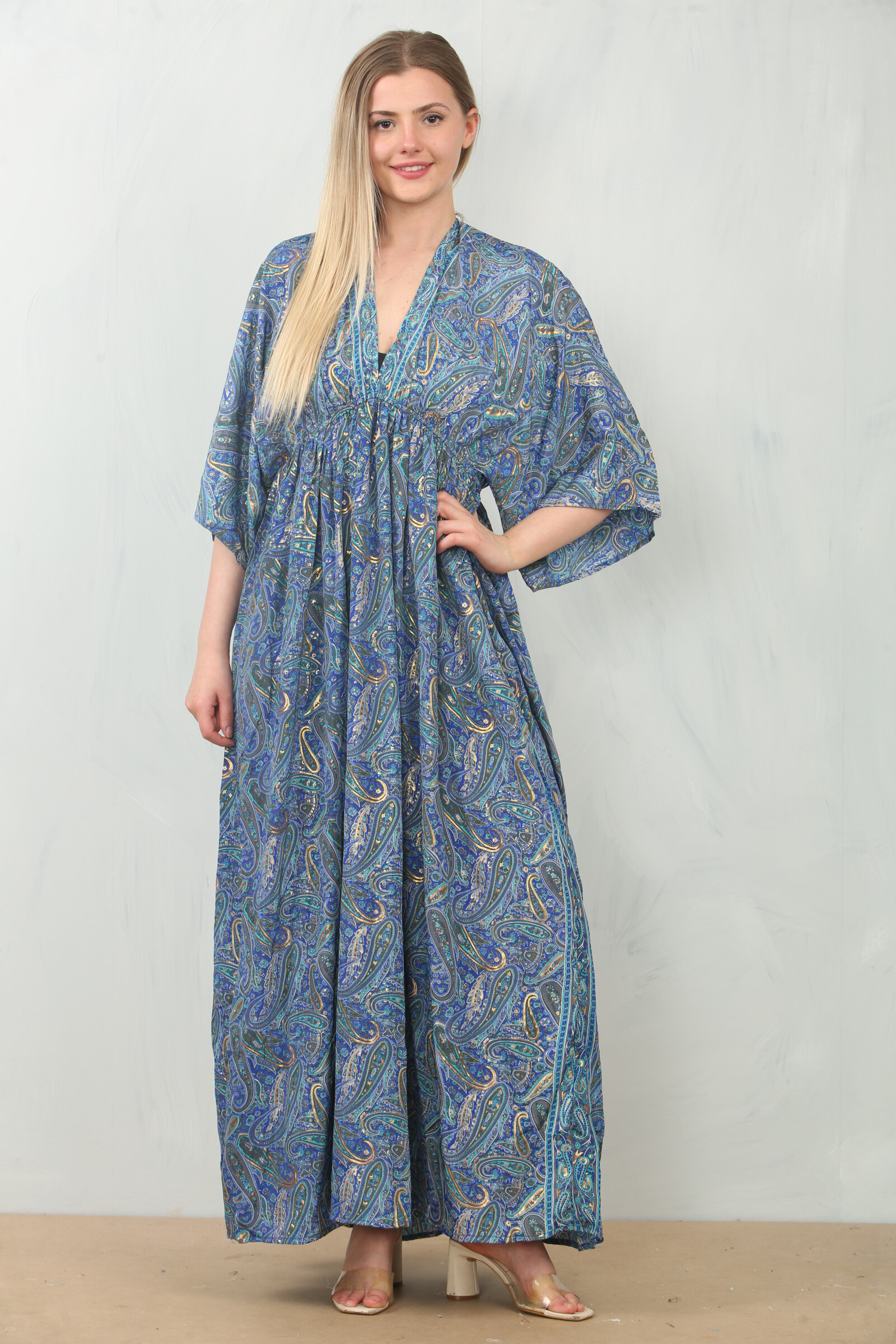 Wholesaler SK MODE - SK Fashion - Maxi Printed Bohemian dress - Colors and style! (SK-095)