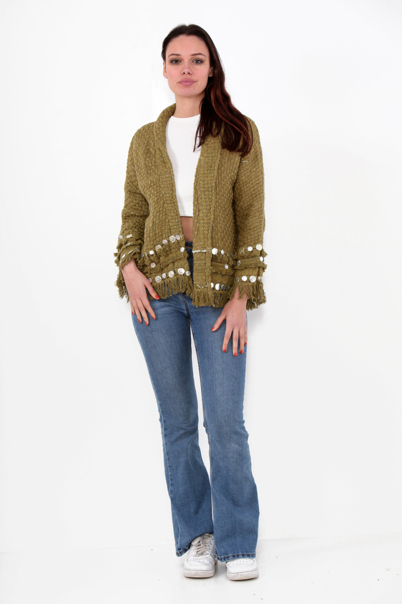 Wholesaler SK MODE - Glamorous appeal jacket with a shiny fashion effect SKAM074