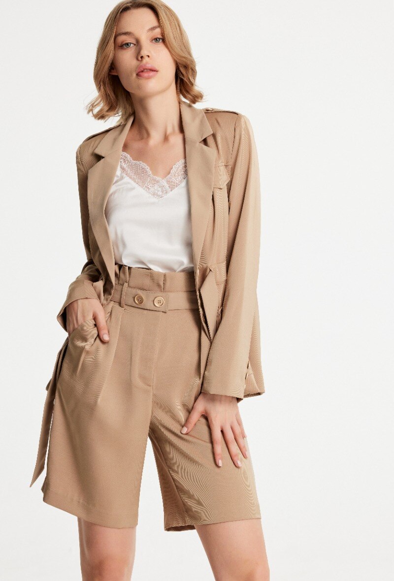 Grossiste Smart and Joy - Veste blazer à coulisse
