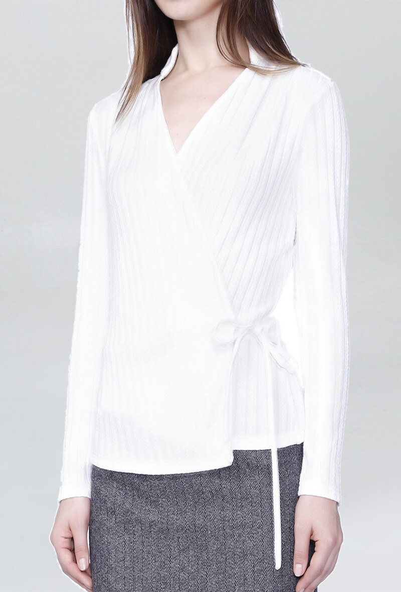 Wholesaler Smart and Joy - Knit wrap and half straight collar