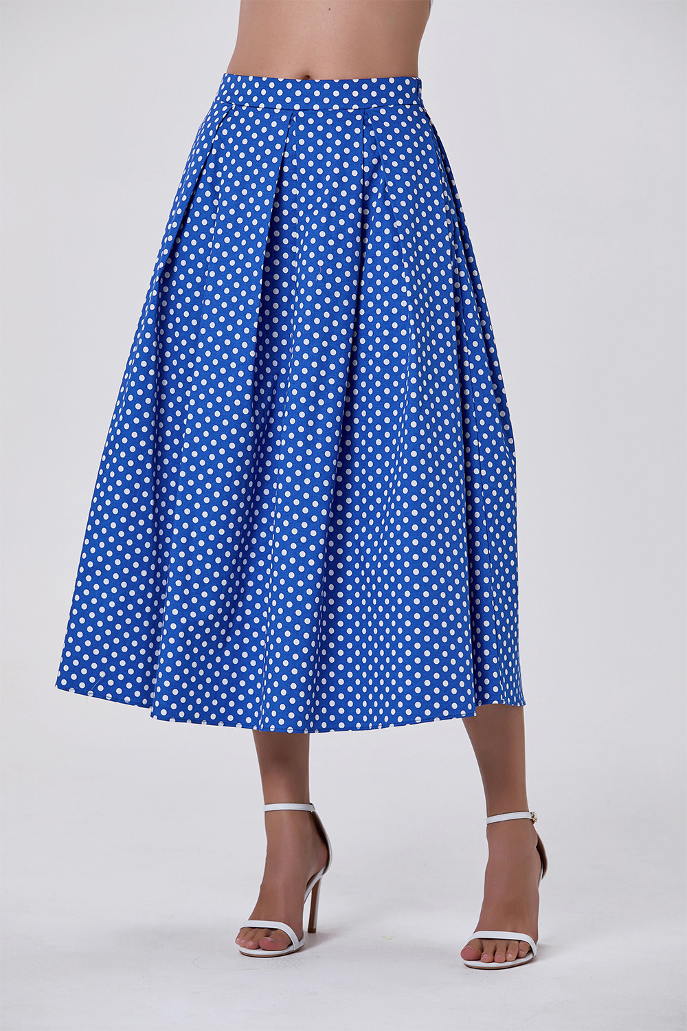 Grossiste Smart and Joy - Jupe midi évasée à pois