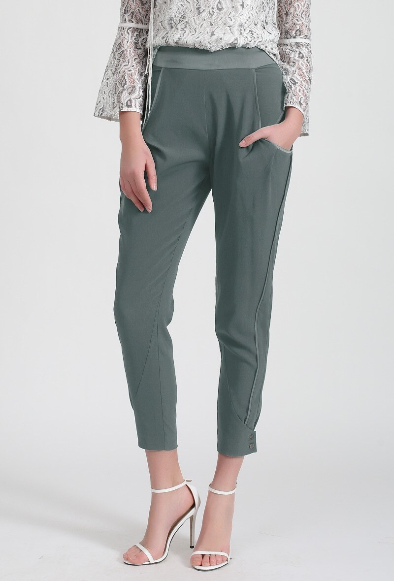 Wholesaler Smart and Joy - Bi-material tapered pants
