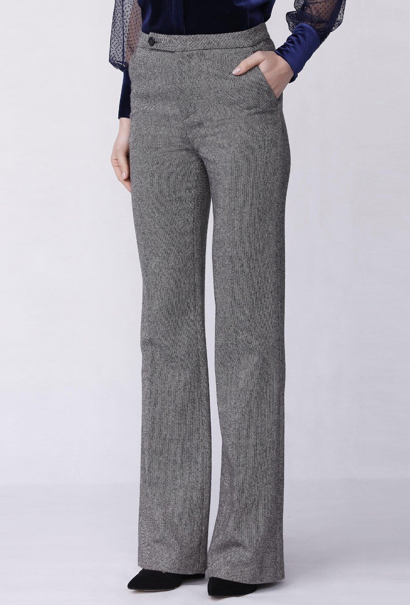 Wholesaler Smart and Joy - Marled wool straight trousers