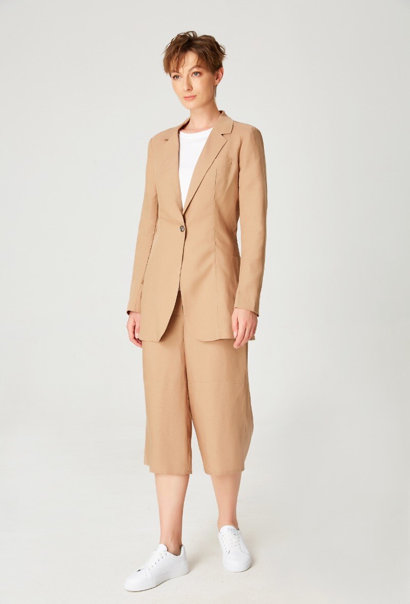 Wholesaler Smart and Joy - Loose straight cropped trousers