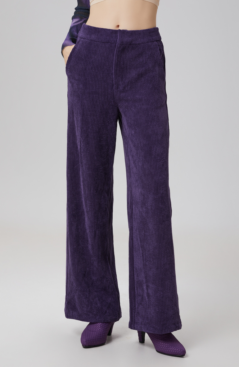 Mayorista Smart and Joy - Pantalón recto de terciopelo