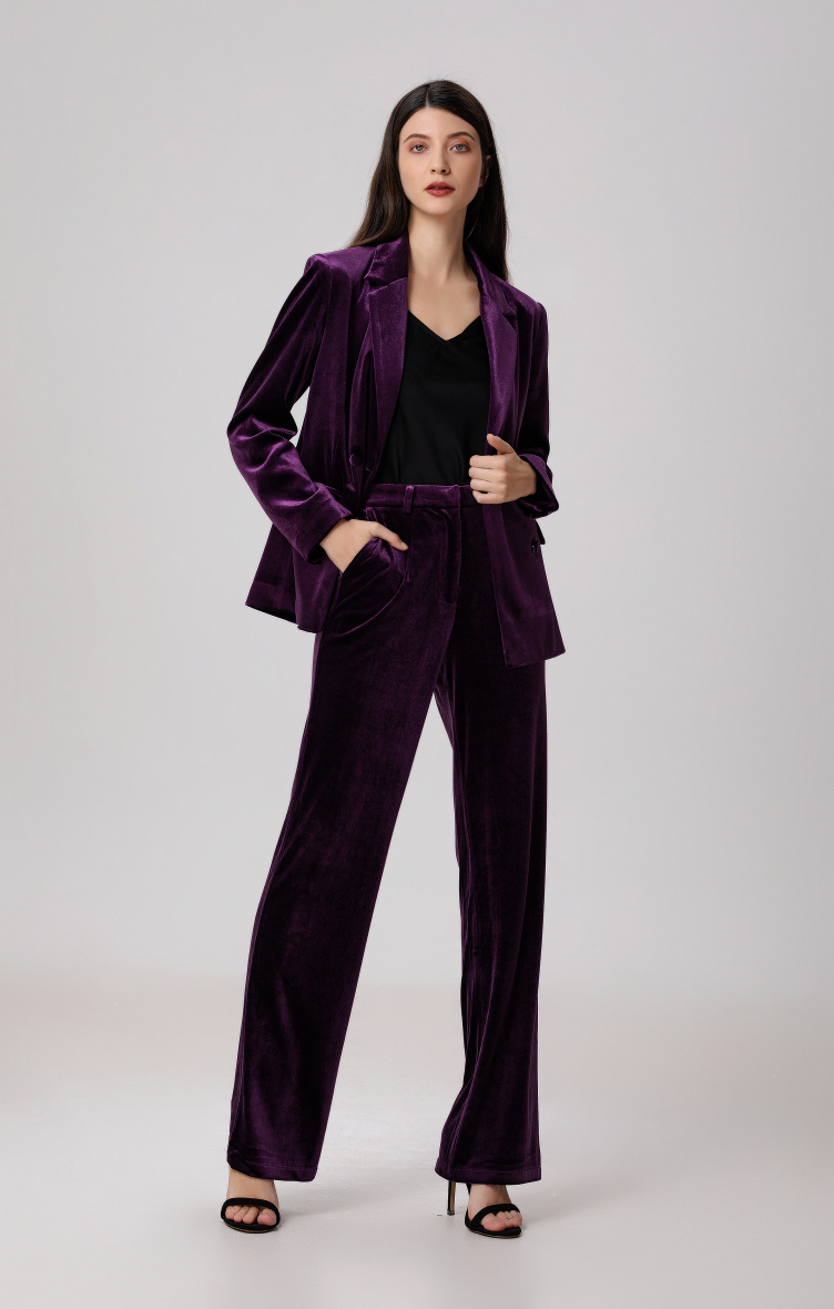 Grossiste Smart and Joy - Pantalon droit en velours