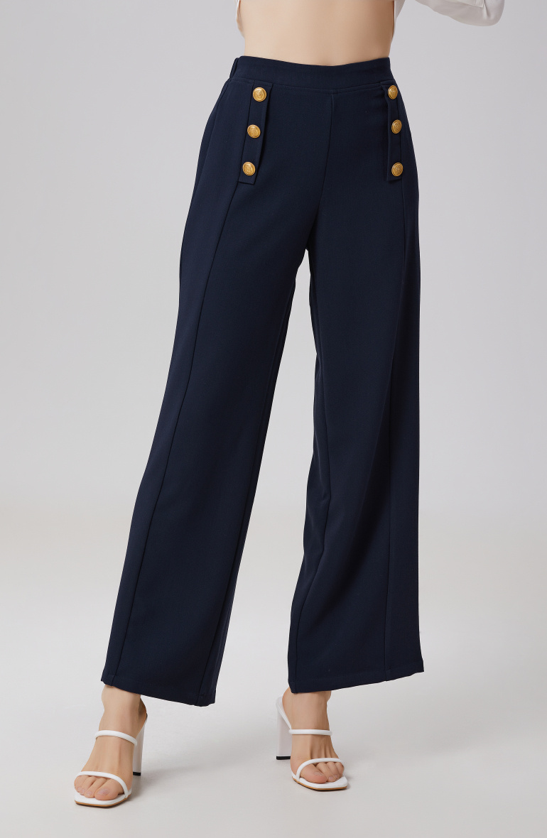Mayorista Smart and Joy - Pantalón marinero con botones dorados.