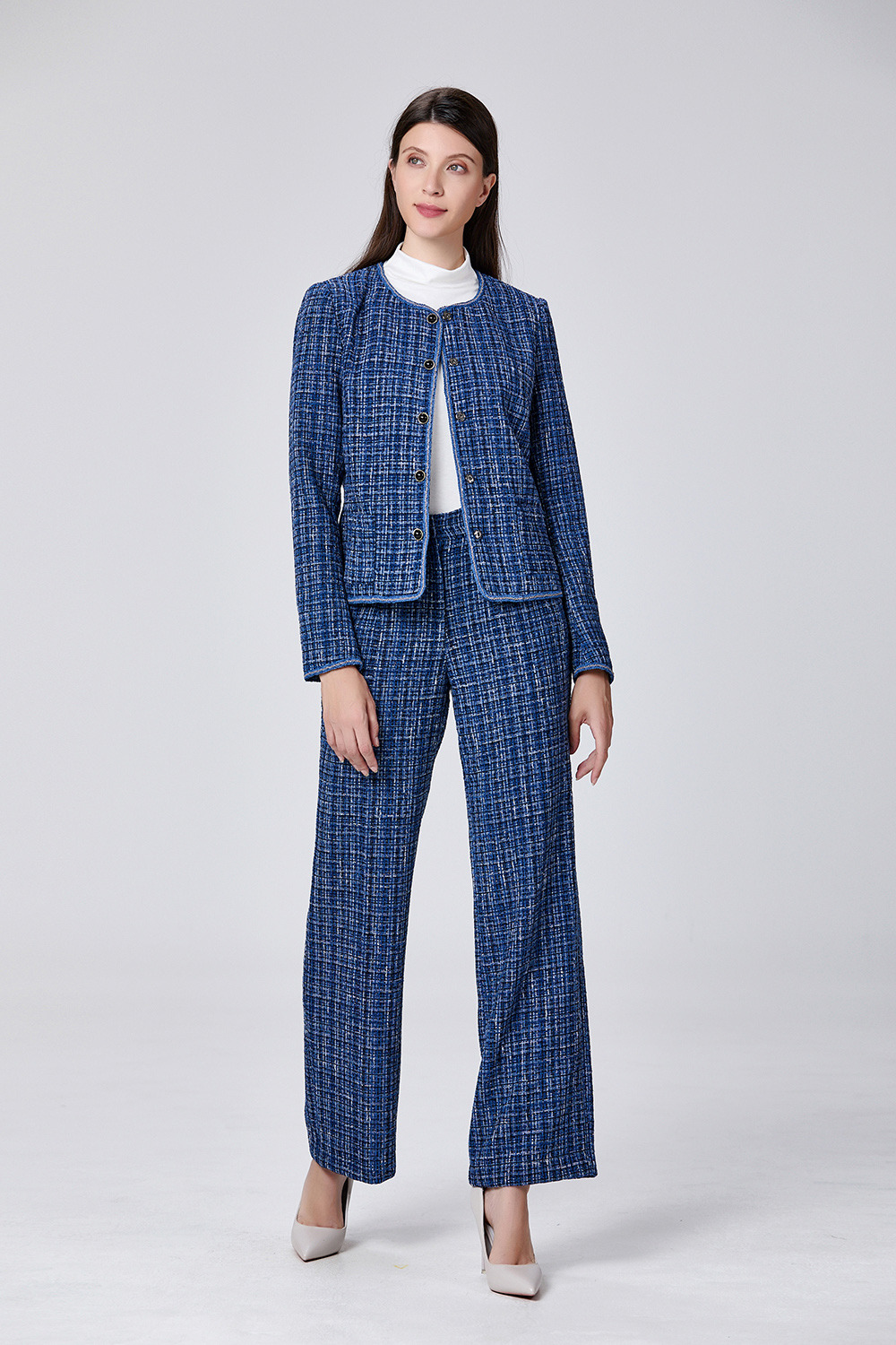 Wholesaler Smart and Joy - Straight-leg tweed trousers