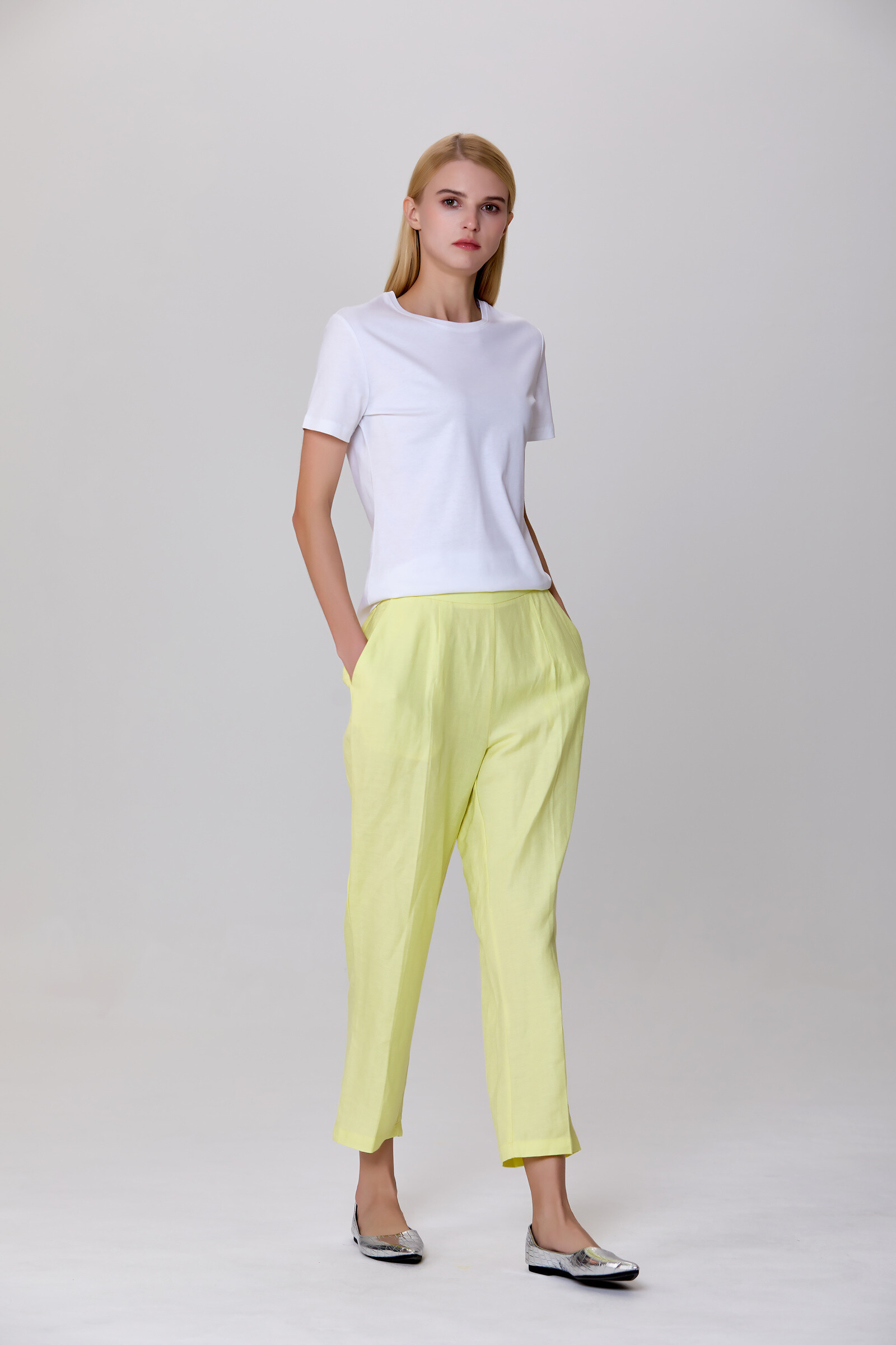 Grossiste Smart and Joy - Pantalon droit en lin