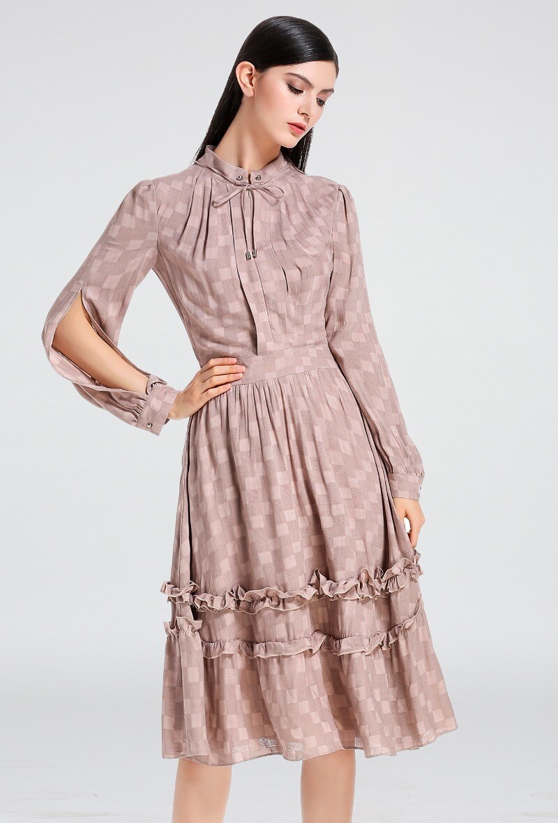 Wholesaler Smart and Joy - Robe- blouse mi-longue évasée