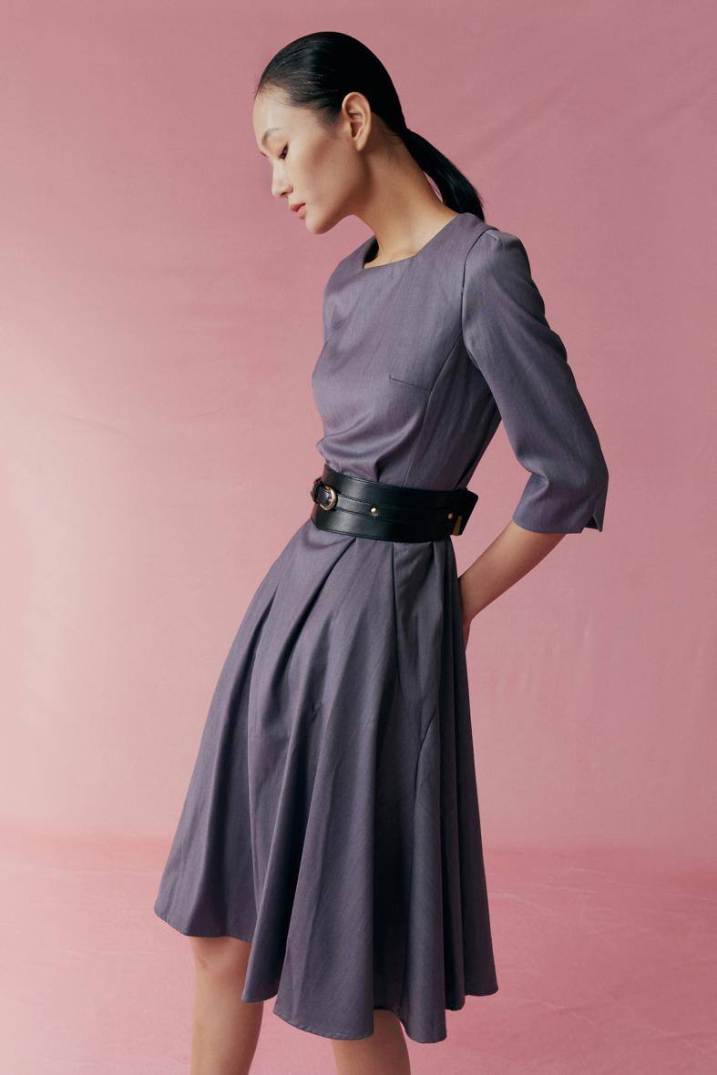 Wholesaler Smart and Joy - Flared suit dress with square neckline
