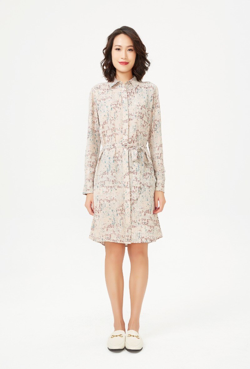 Wholesaler Smart and Joy - Light liberty print shirt dress