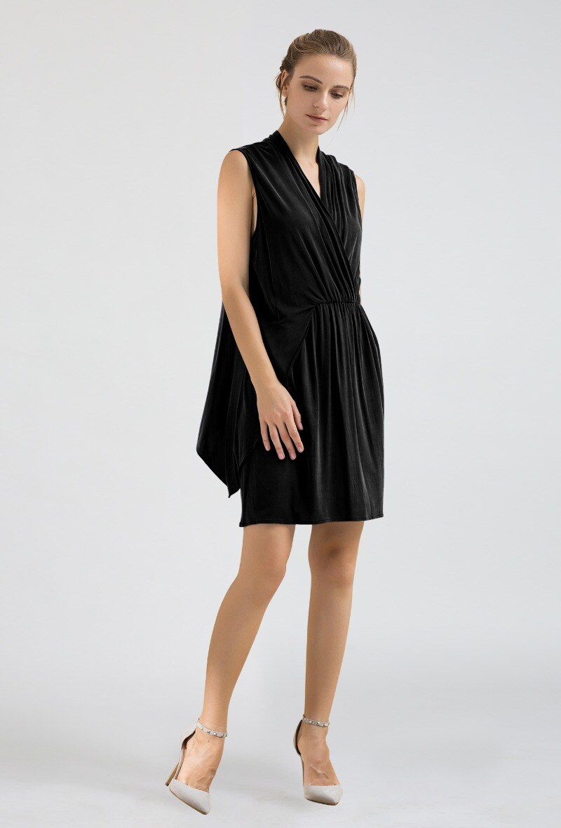 Wholesaler Smart and Joy - Short draped knit dress