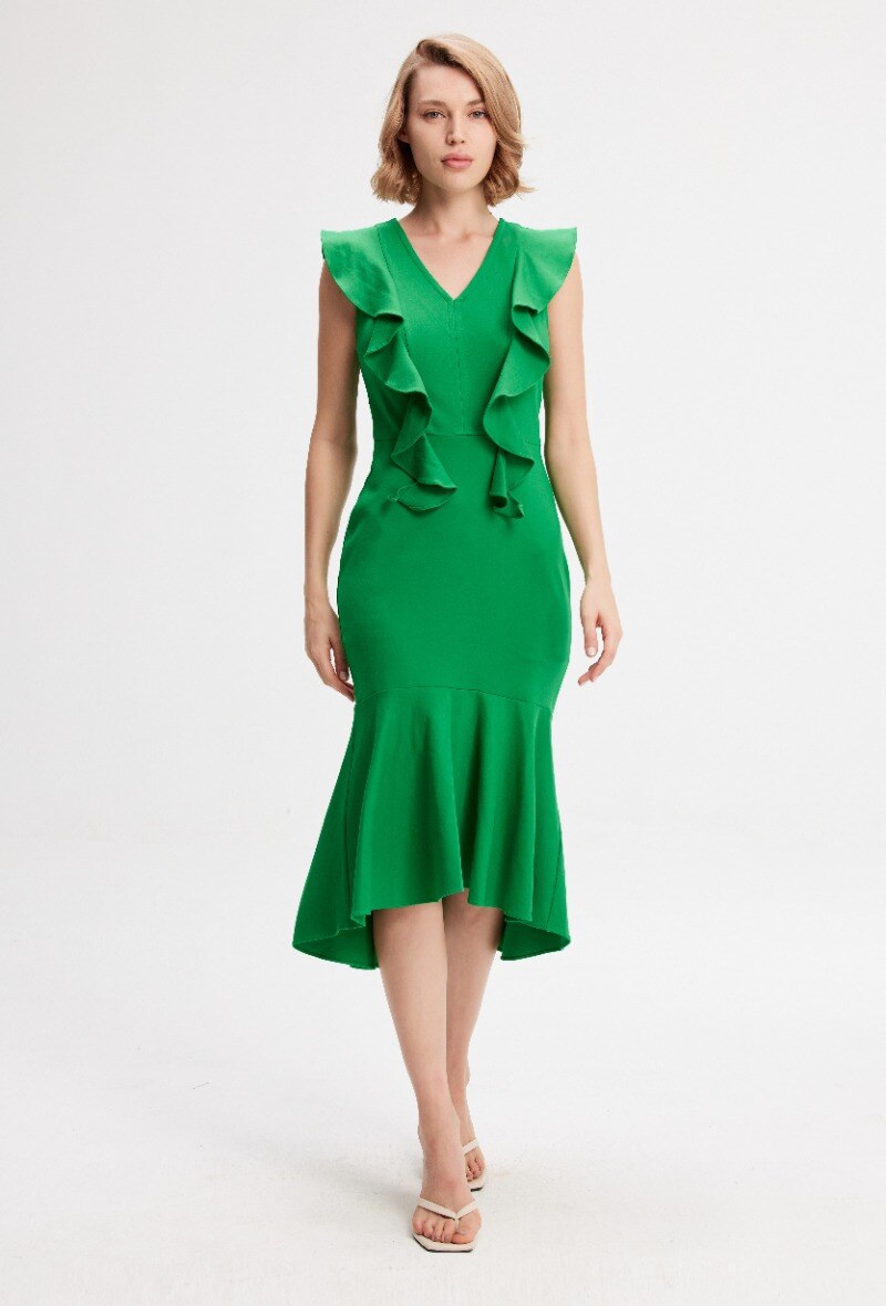 Mayorista Smart and Joy - Vestido de punto con volantes