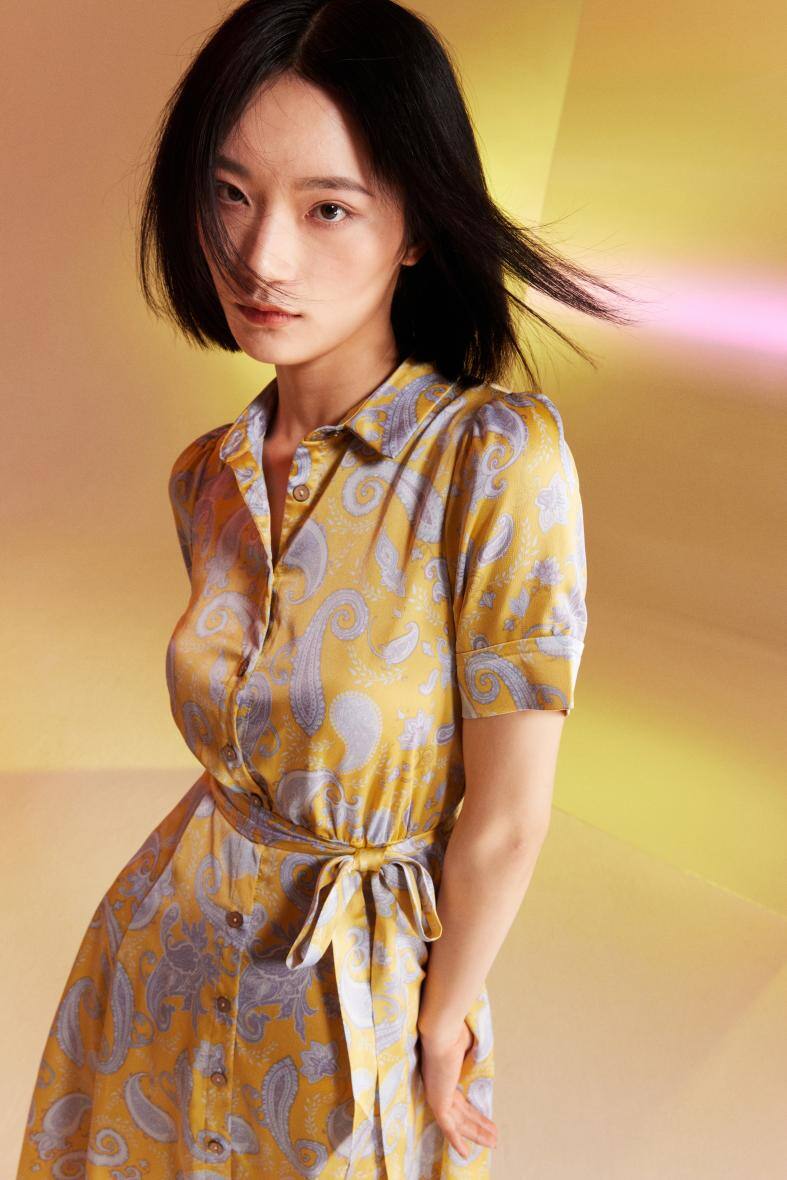 Mayorista Smart and Joy - Vestido camisero estampado