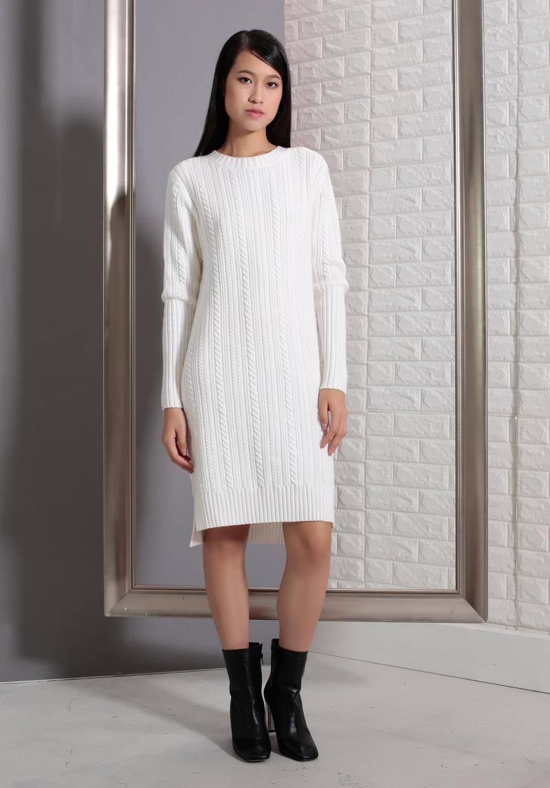 Mayorista Smart and Joy - Vestido suéter con cordones en la espalda