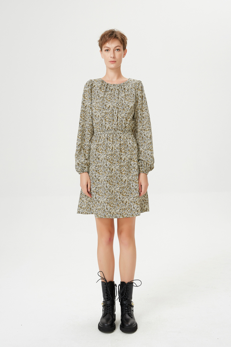 Grossista Smart and Joy - Abito a maniche lunghe con stampa animalier Zith