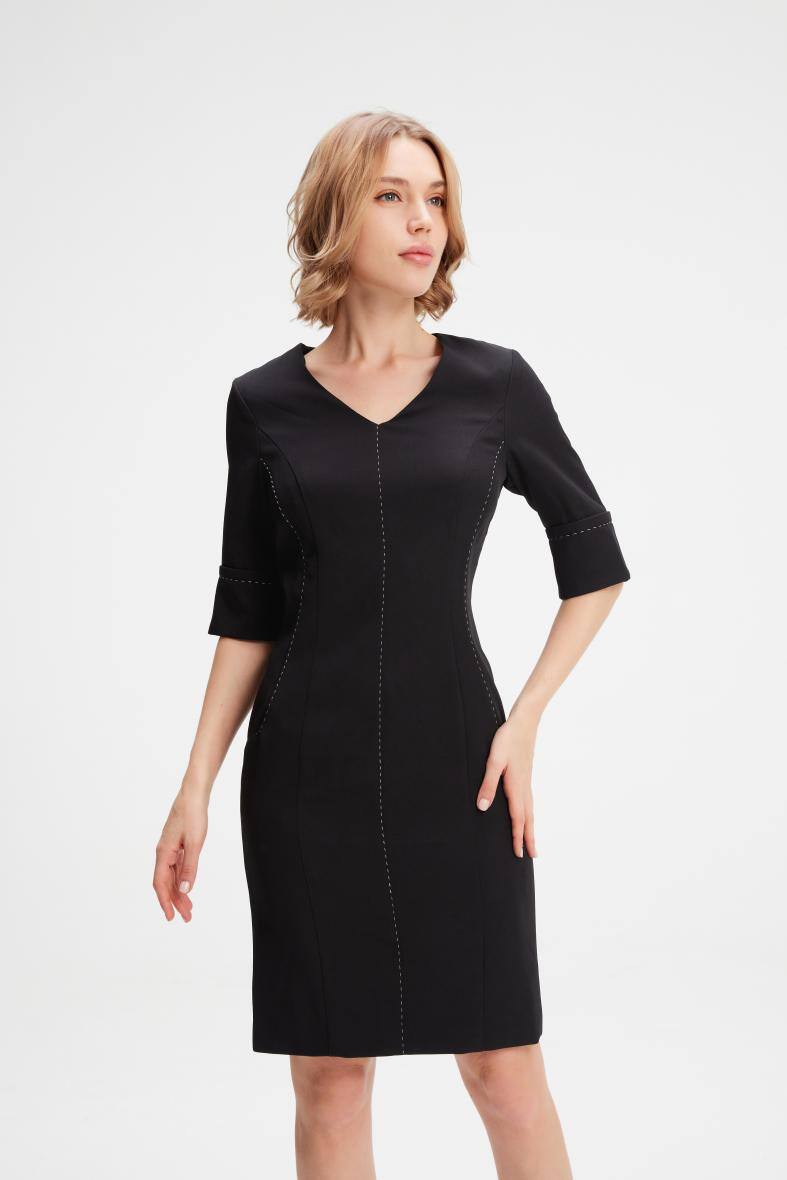 Mayorista Smart and Joy - Vestido con costuras adornadas