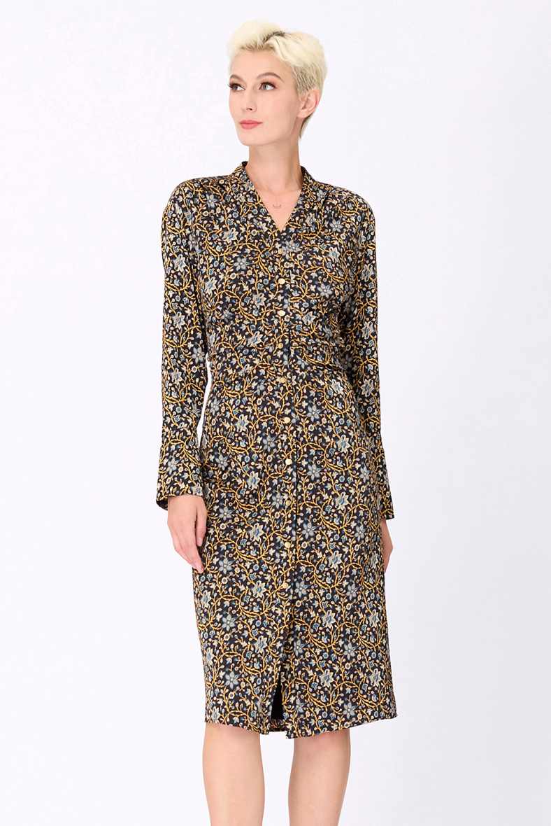 Mayorista Smart and Joy - Vestido camisero con estampado art déco