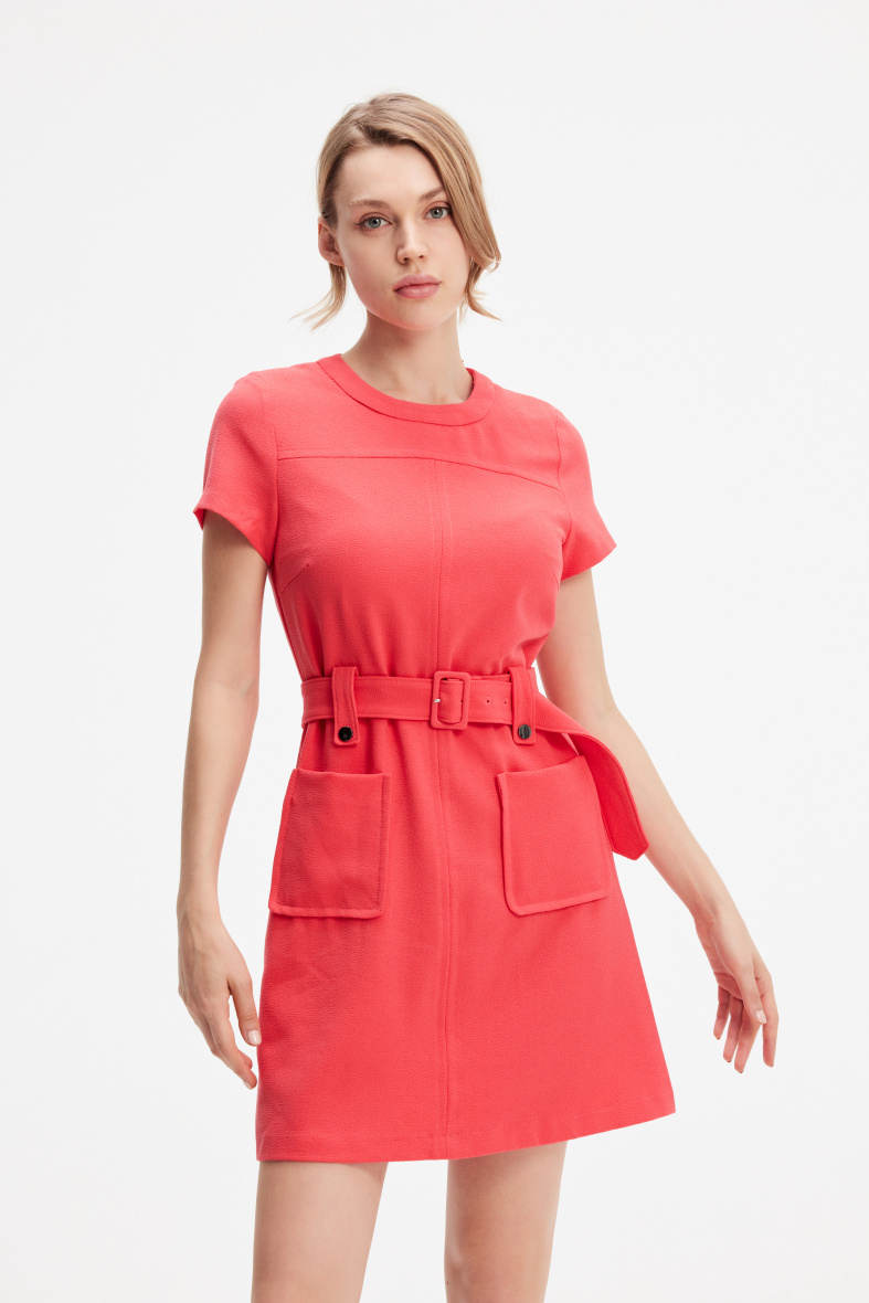 Mayorista Smart and Joy - Vestido corto bolsillos parche