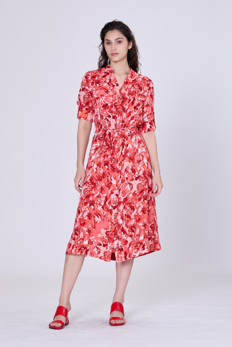 Mayorista Smart and Joy - Vestido rojo primavera