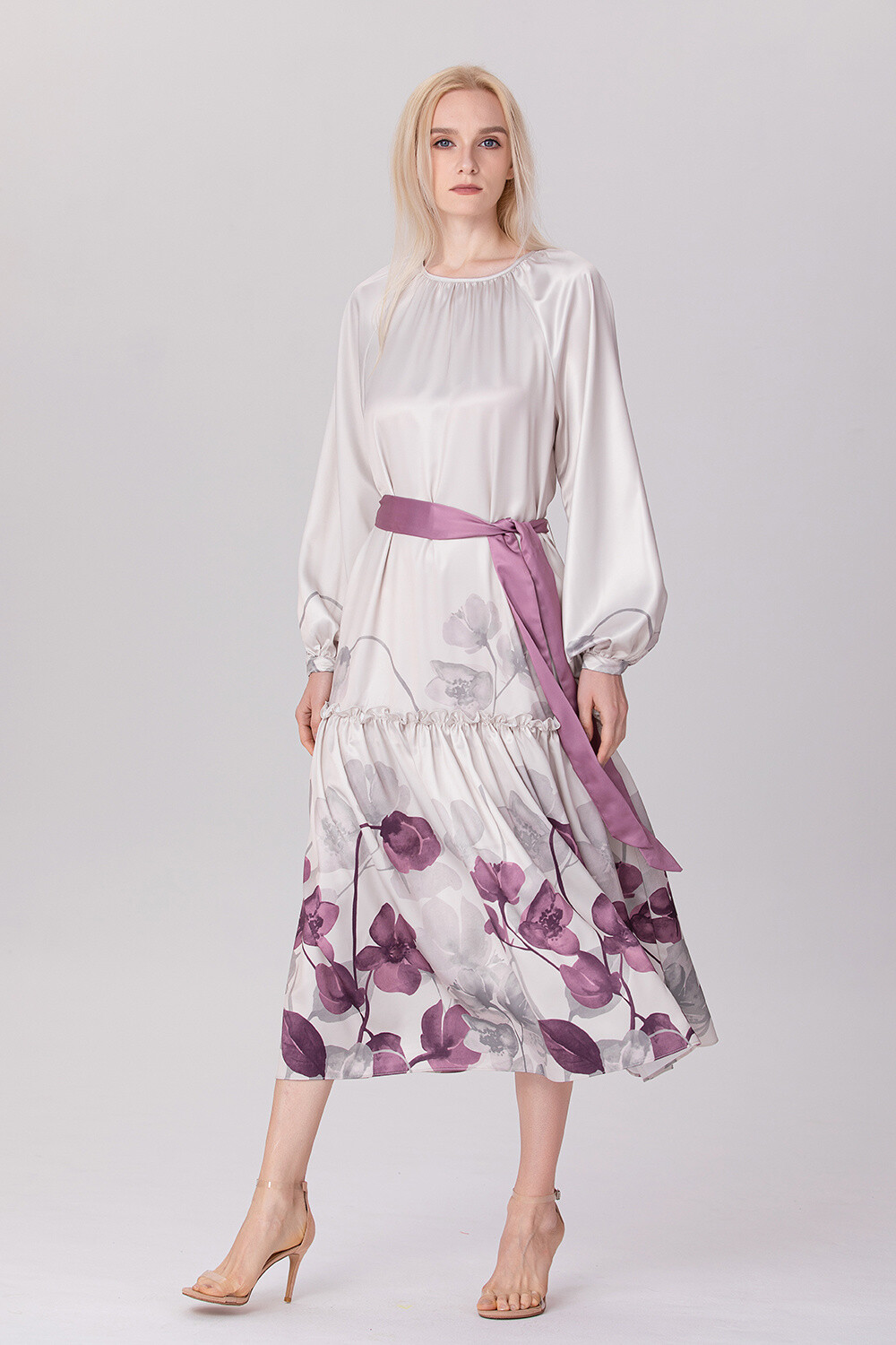 Grossiste Smart and Joy - Robe-chemisier à imprimé floral placé