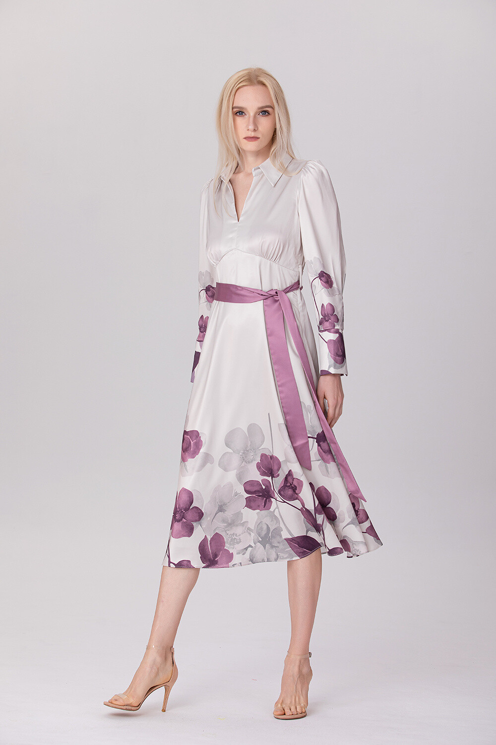 Grossiste Smart and Joy - Robe coupe empire à imprimé floral placé