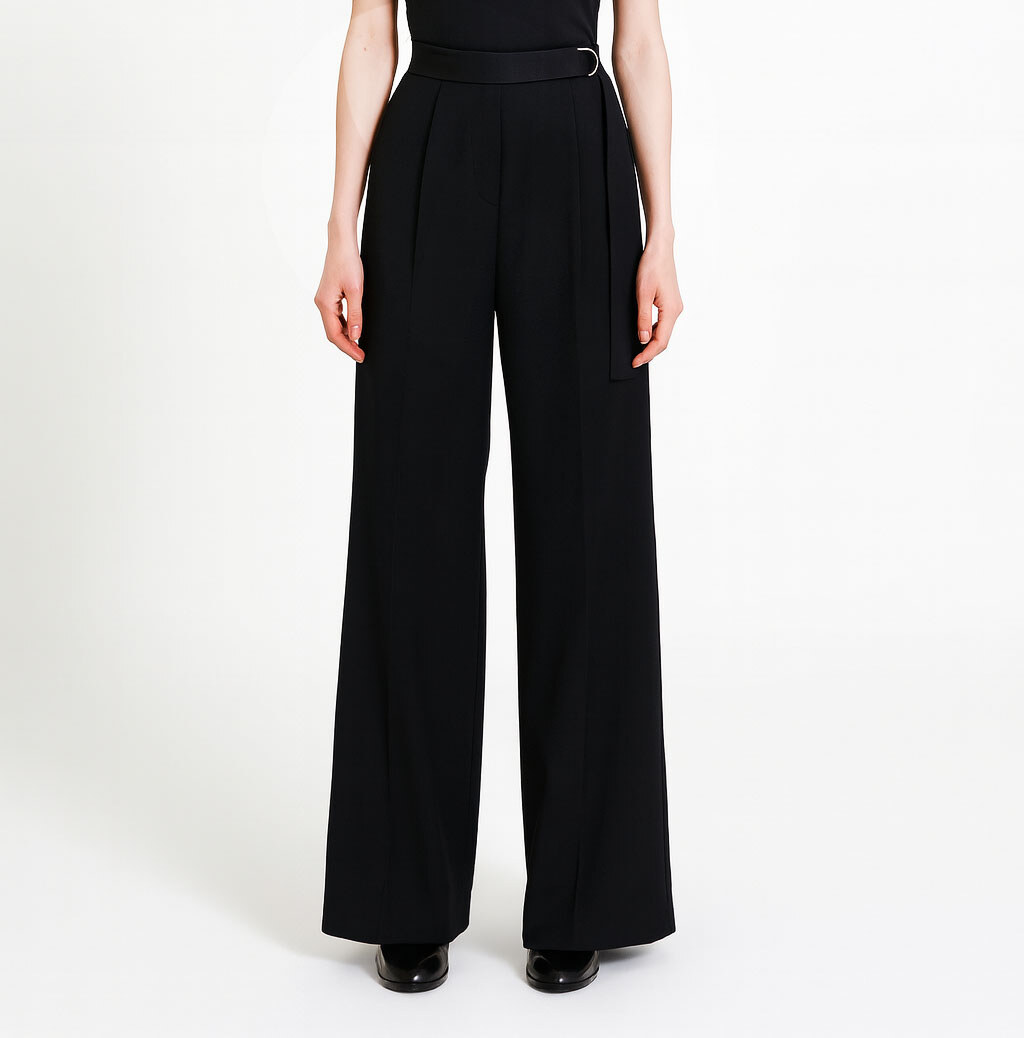 Grossiste Smart and Joy - Pantalon large et droit à bouble côté.