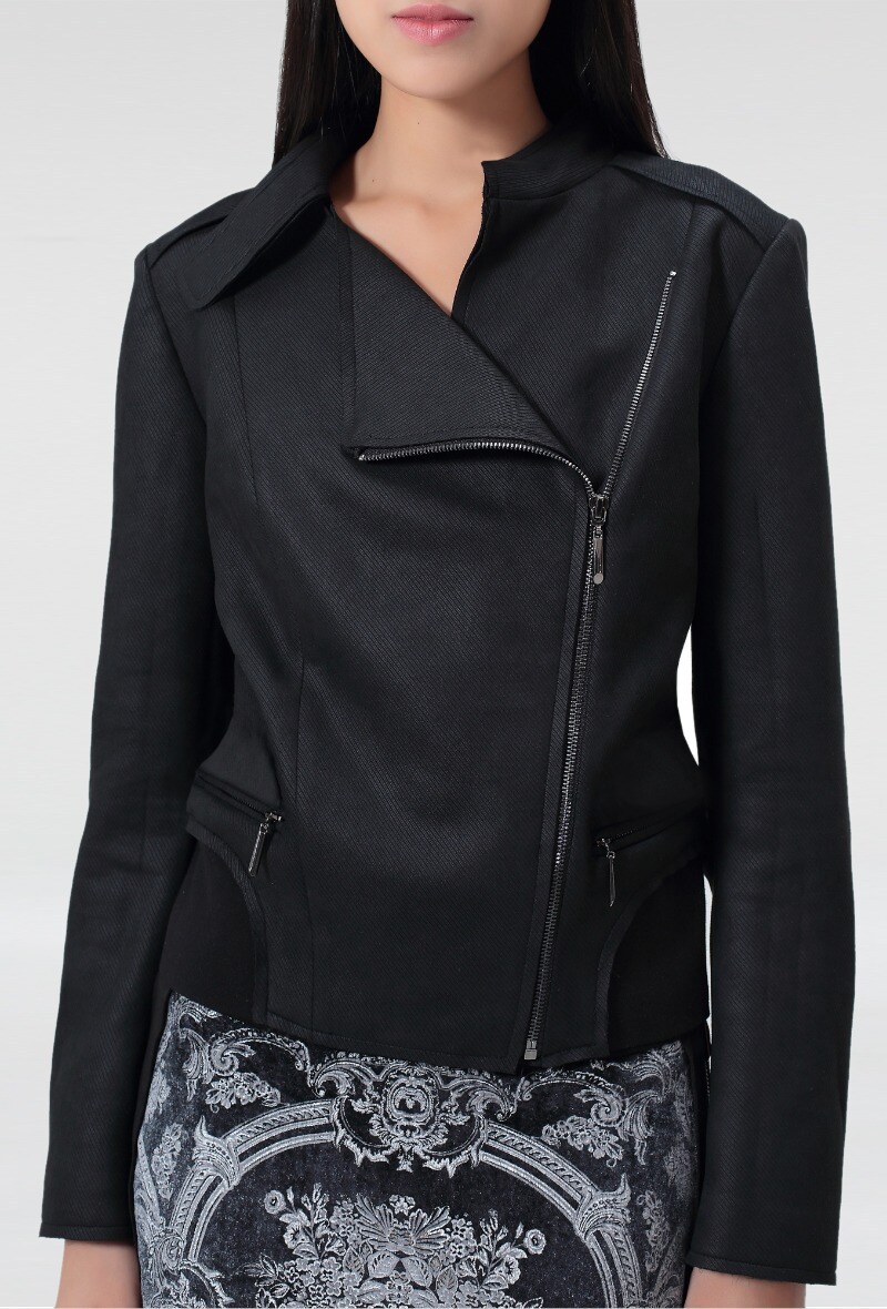 Grossiste Smart and Joy - Blouson type Perfecto en suédine