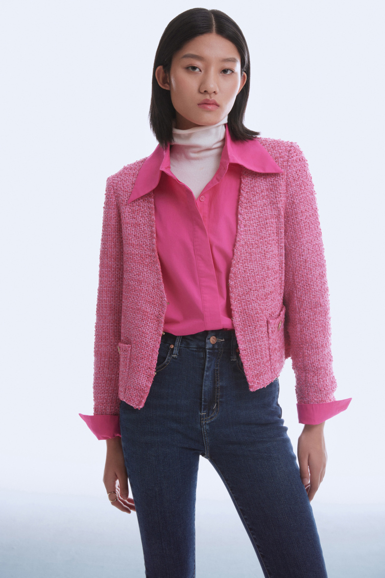Großhändler Smart and Joy - Kurze Strickjacke