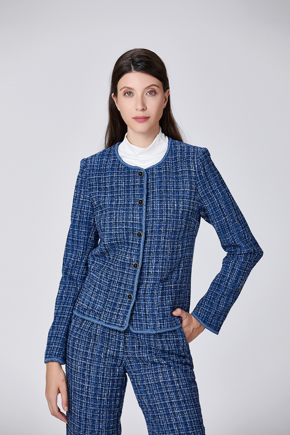 Wholesaler Smart and Joy - Round-neck tweed jacket