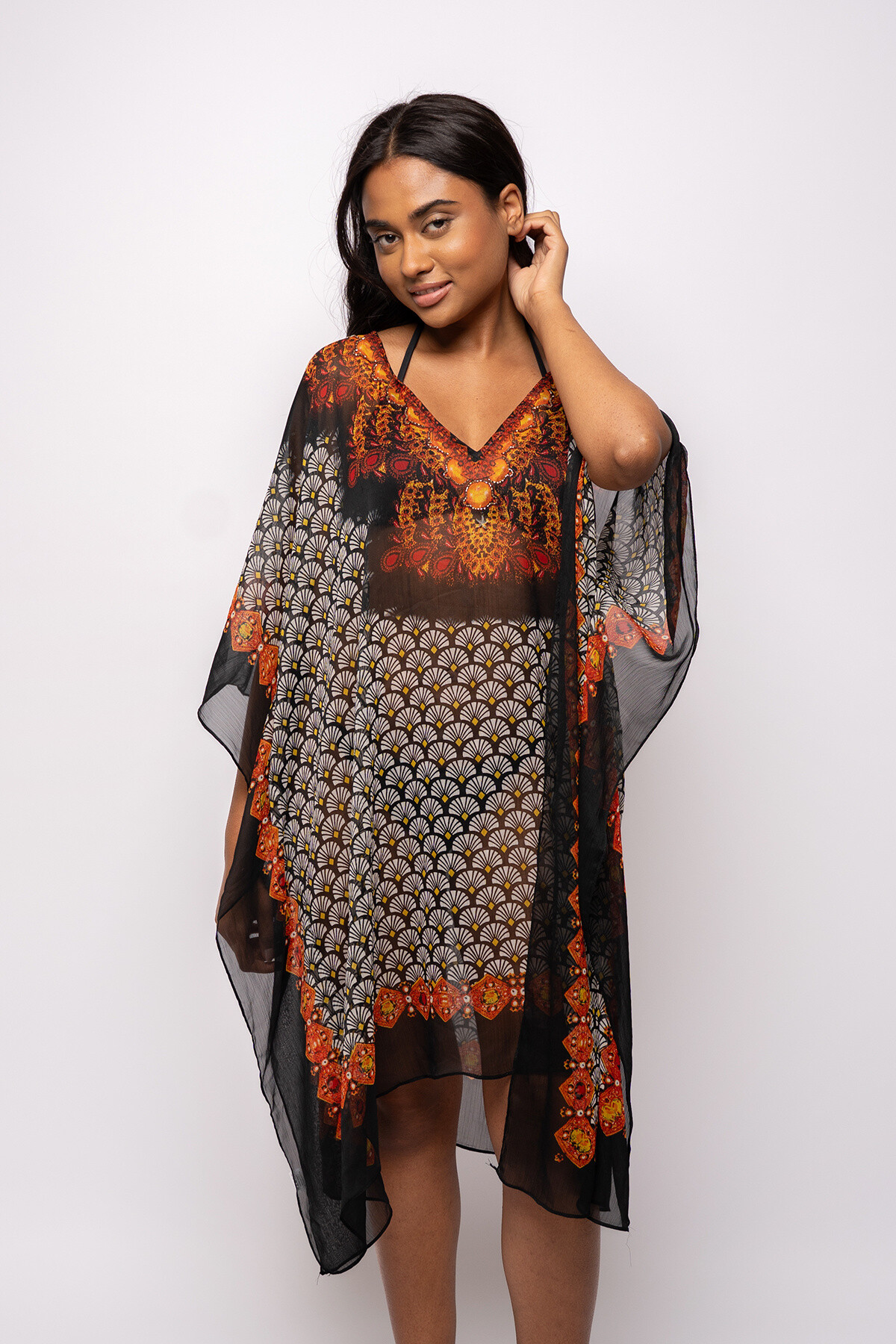 Mayorista Snow Rose - Poncho Estampado