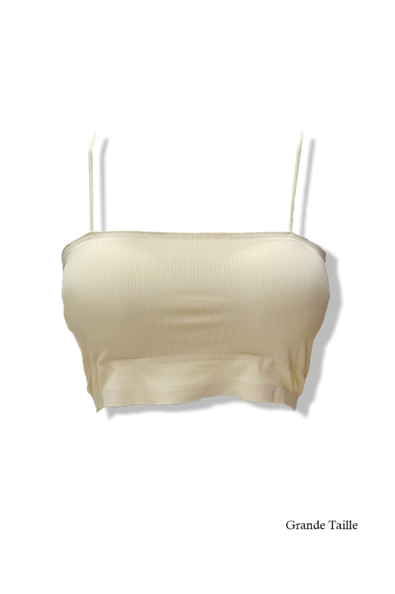 Bandeau-BH. Dünne Träger - Beige - 1 - Großformat