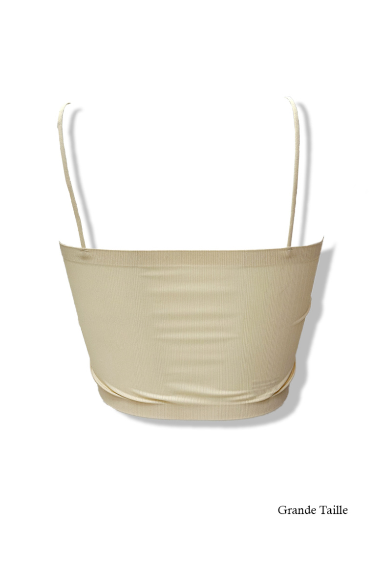 Bandeau-BH. Dünne Träger - Beige - 2 - Großformat