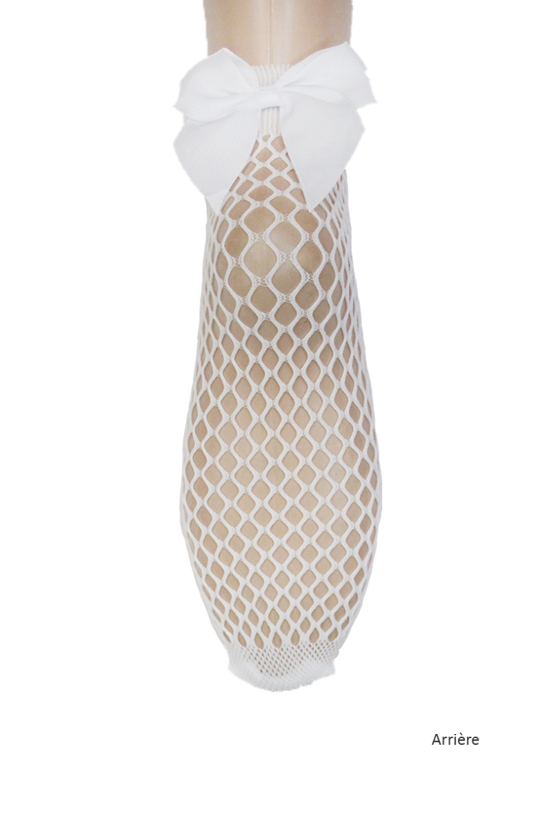 Grossiste Snow Rose - Chaussettes courtes Resille nœud papillon